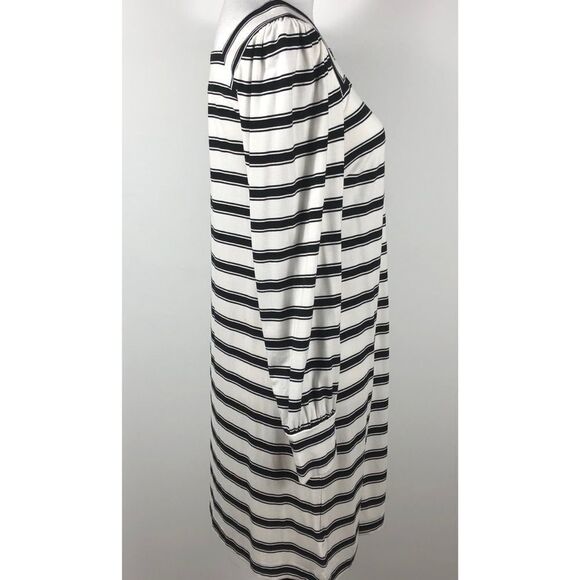 LOFT Striped Square Neck Dress, XS - Picture 3 of 8